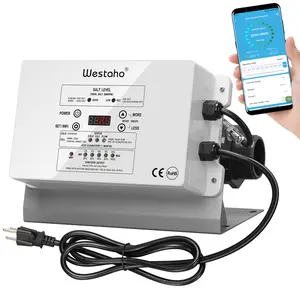 WiFi Salt Chlorine Generator, Westaho Salt Chlorination System with APP Remote Control, USA Titanium Salt Cell, for Above Ground Pools Up to 15,000 Gallons, Compatible with Intex Pool