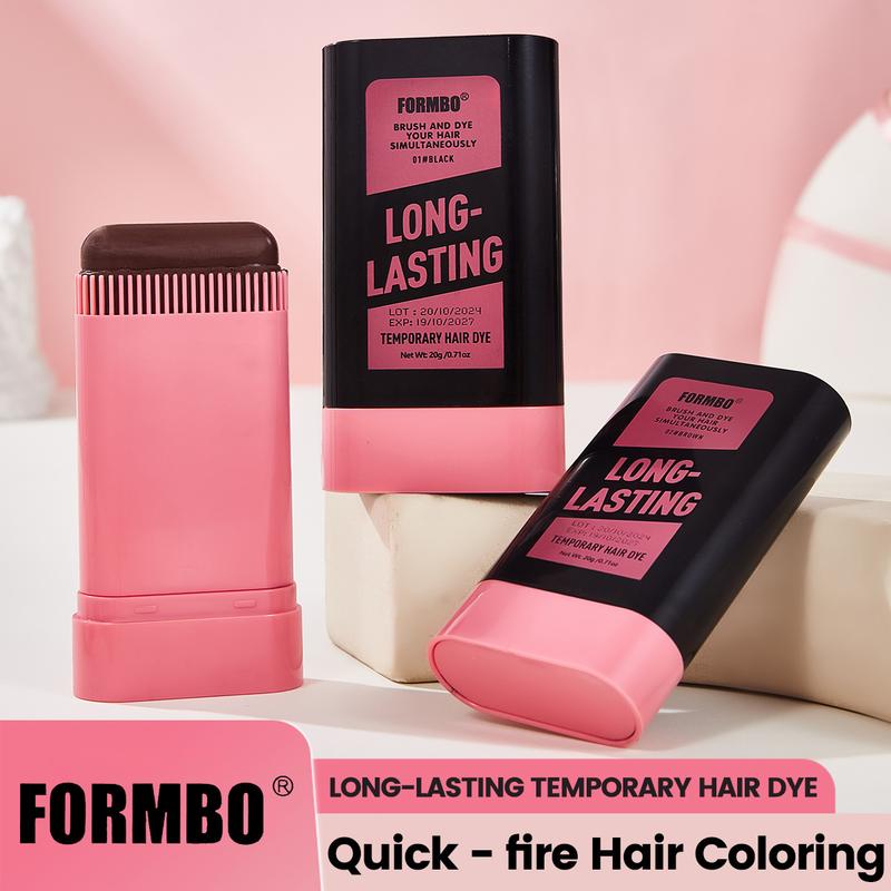 Hair Color Stick,Safe Convenient Comb Hair Dye Cream,Black Portable Hair Colouring,2-in-1 Color Correction Stick with Comb to Cover Gray and White Hair(three color, Black&BROWNISH BLACK &COFFEE COLOR)