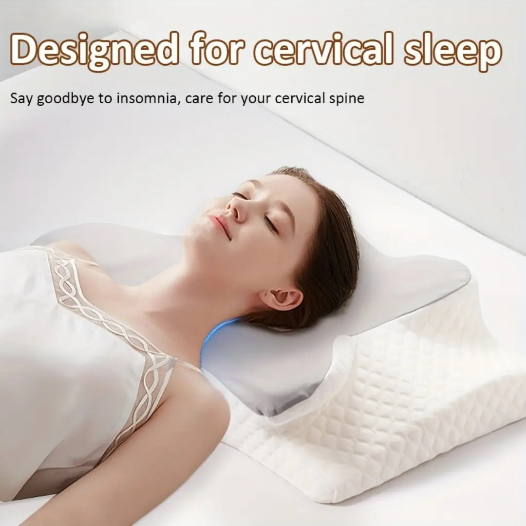 Multi-functional pillow, breathable soft, stain-resistant, slow rebound breathable memory foam arch pillow, cervical spine support