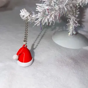Santa Hat Keychain | Christmas Holiday Accessory | Festive 3D Printed Santa Claus Gift