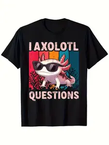 Kids' retro print T-shirt (under 12), soft stretch fabric; boys' polyester T-shirt, breathable heat-dissipating short-sleeve.