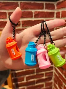 Sports Style Mini Rocking Cup Keychain | Silicone Mini Kettle Bag Decoration, Creative Gift For Fitness Enthusiasts, Portable Key/Bag Pendant, Easy To Carry And Match In Daily Life, Suitable As A Small Gift For Girlfriends/Fitness Accessories