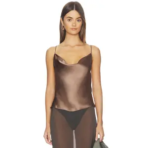 L'AGENCE Calista Cowl Neck Cami Top in Cardamom