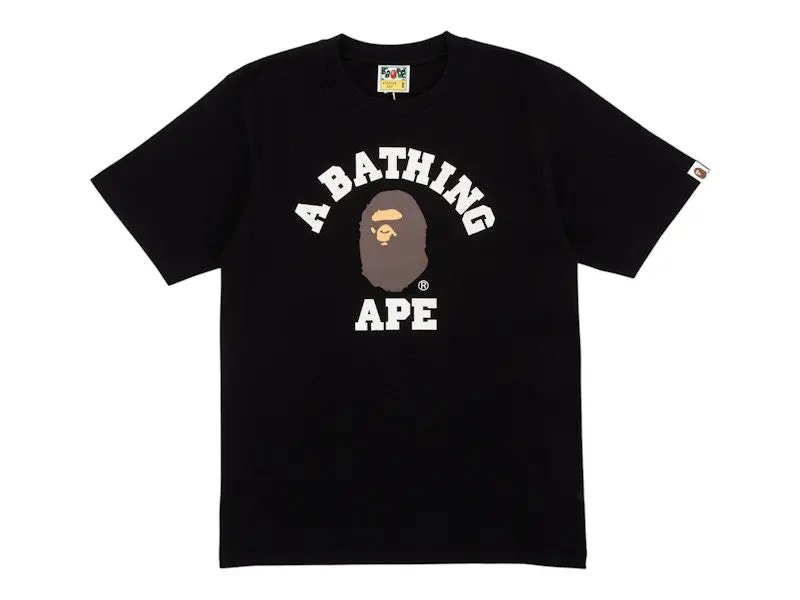 BAPE Men's College Tee Black, from StockX
