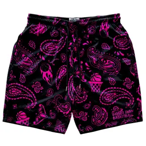 Court Bandit - Shorts - Black/Pink | Breathable Basketball Shorts for Gym & Training, Lightweight & Comfortable