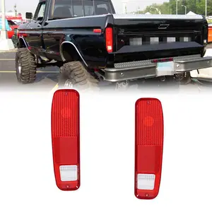 2PCS Tail Light Red Lenses For Ford E150 F150 F250 F350 F100 Bronco 1974 1975 1976 1977 1978 1979 1980 1981 1982 1983 1984 1985 1986 1987 1988 1989 1990 1991 Replace OEM D4TZ 13404 A D4TZ 13405 A, FO2808104 FO2809104 ﻿