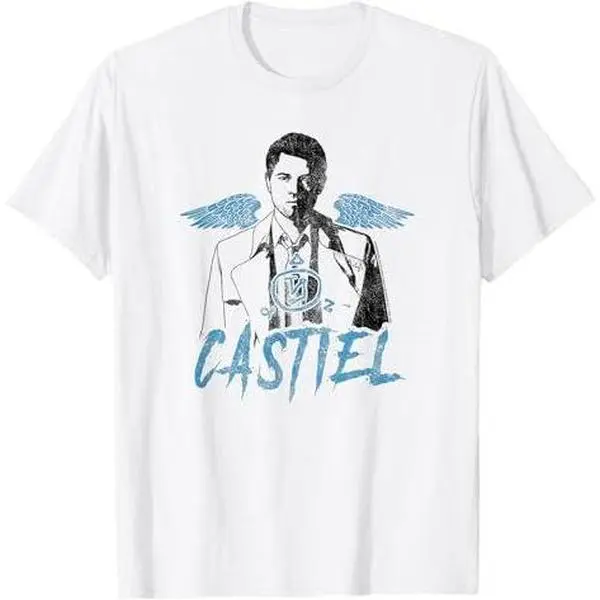 Supernatural Castiel Angel Street Art Color Pop T-Shirt