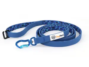 DogNerd - 6' or 8' Heavy Duty Dog Leash - 3/4" Silicone Webbing & Neoprene with Camo Pattern, Swivel D-ring Carabiner - Comfortable, Waterproof & Floats - Medium, Large, Giant Breed K9