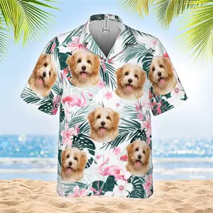 Summer Vibe - Personalized Custom Face Unisex Hawaiian Shirt - Upload Image, Gift For Family, Pet Owners, Pet Lovers, Trendy Hawaiian Shirt for Men and Women, All over Print Hawaiian Perfect for Beach, Vacation, or Casual Summer Outfit
