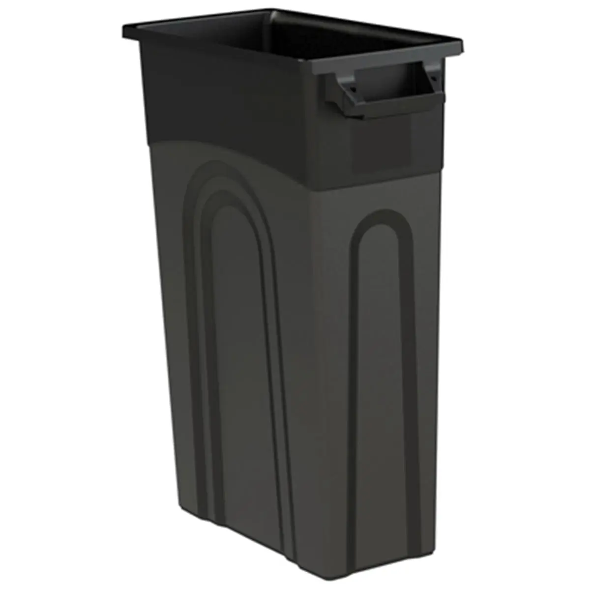 212 MAIN TI0032 23gal High-Capacity Slimline Black Home Storage Bin - Kitchen Garbage Can, Home Care Supply Container