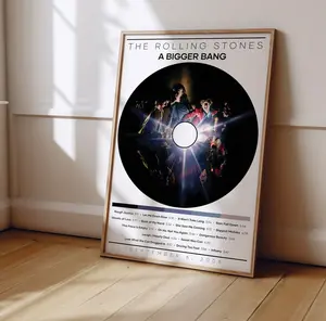 The Rolling Stones Poster | A Bigger Bang Poster | Album Poster Print | Album Cover Poster | Rock Music Poster | Room Decor | Music Gift 1