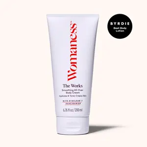 Womaness The Works Smoothing All-Over Body Cream Hydrates & Tones Crepey Skin with Hyaclear7 Niacinamide US Best Body Lotion