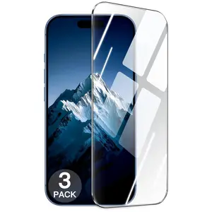 3pcs HD Tempered Glass Screen Protector, Anti-Scratch, Water Repellent, Easy Install, for iPhone 17/16/15/14/13/12/11/promo Plus Series