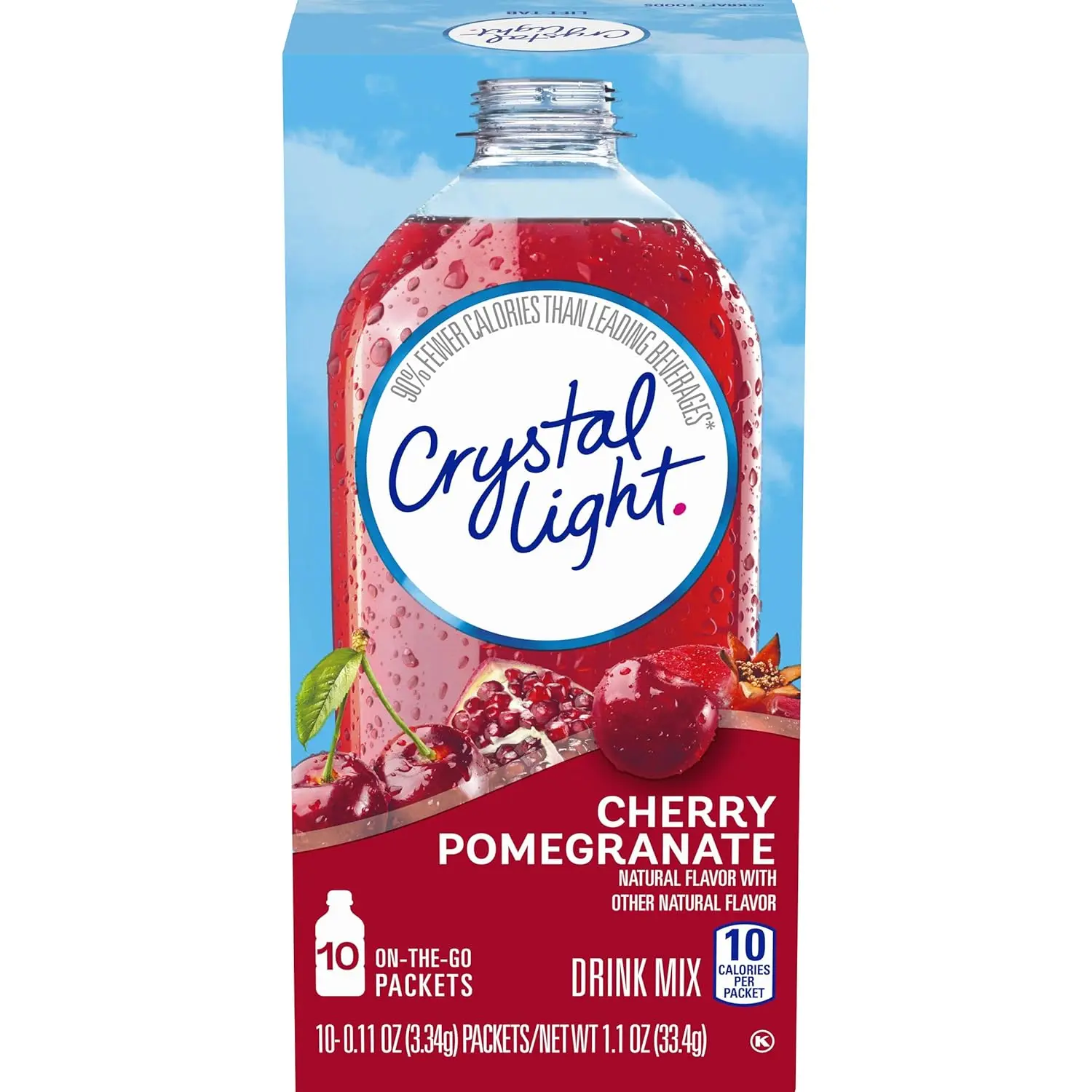 Crystal Light Sugar-Free Cherry Pomegranate Drink Mix (10 On-the-Go Packets)