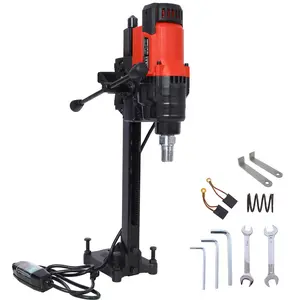 Diamond Core Drilling Machine, 8/9/9.4in Wet&Dry Concrete Core Drill Rig with Stand, 850/750/700RPM Speed,8in Drilling Diameter for Concrete Brick Block Stone