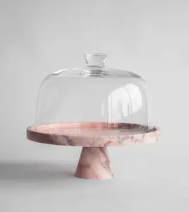 Pink Marble Cake Stand