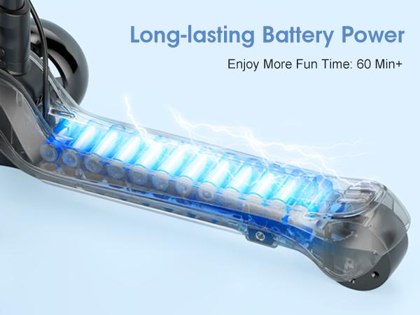 【Kids Love It!】3-Wheel Electric Scooter for Kids Ages 3-8, Electric Kick Scooter with 2 Speed Settings, Long Battery Life, Bluetooth Speaker, Flashing LED Wheels, Lightweight & Stable for Boys Girls