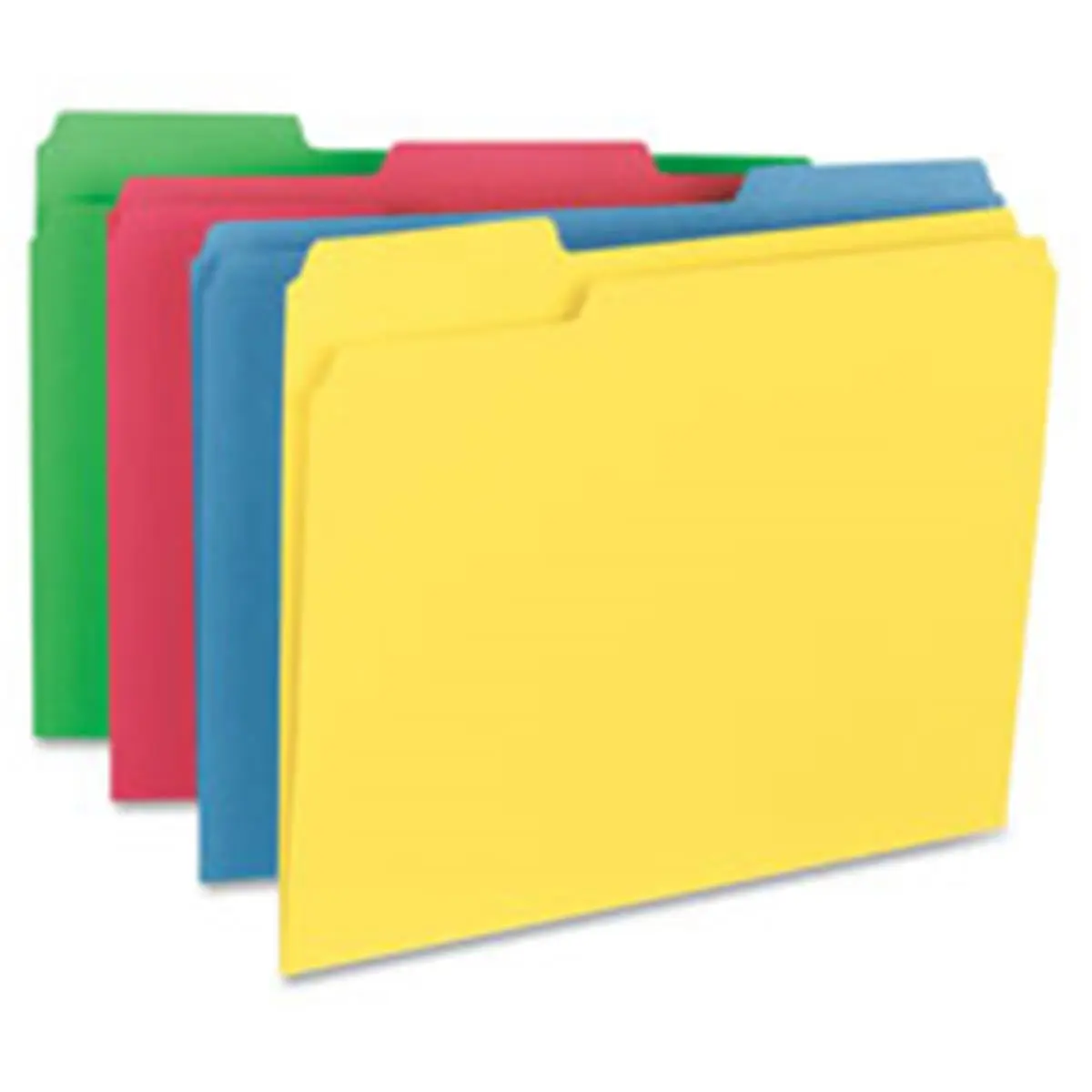 Business Source BSN16517 Sturdy Heavyweight File Folders - Letter Size - 0.33 Cut - 14pt - 50 per Box - Colorful Stock, Easy Access for Frequent Use
