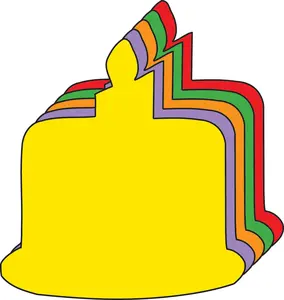 SHAPES ETC. Small Assorted Color Creative Foam Cut-Outs - Birthday Cake
