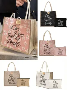 Christian Themed Multi-Color Women'S Bag Set, Fashionable Casual Letter Printed Handbag, Daily Commuter Bag, Portable Makeup Storage Bag, Coin Purse, For Shopping, Travel, Daily Commuting, Birthday, Valentine'S Day, New Year'S Gifts