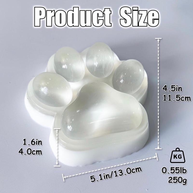 Handmade Large Cat Paw Squishies for Relaxation, 5-inch Transparent Squishies Paw for Adults - 2025 New