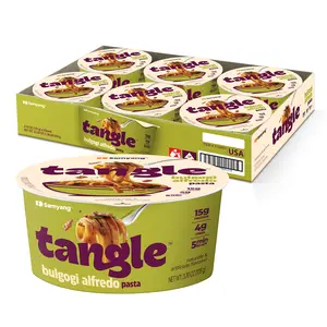 Tangle Bulgogi Alfredo Pasta Bowl | Futtuccine Pasta | Mukbang | 15g of Protein | 4g of Fiber | Chick Pea based | Easy Prep | Convenient | 6 Bowls