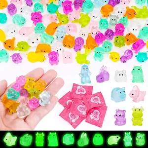 100 count Luminous Mini   Blind Bags -   Variety Pack, Miniature Figurines Glow in The Dark for for Party Favors, Treasure Hunt, DIY Aquarium,  Landscape Decor