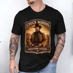 Rip Chuck Norris Shirt, Western Legend Shirt, Chuck Norris Memorial T Shirt For Men & Women, Unisex Casual Graphic T-Shirts