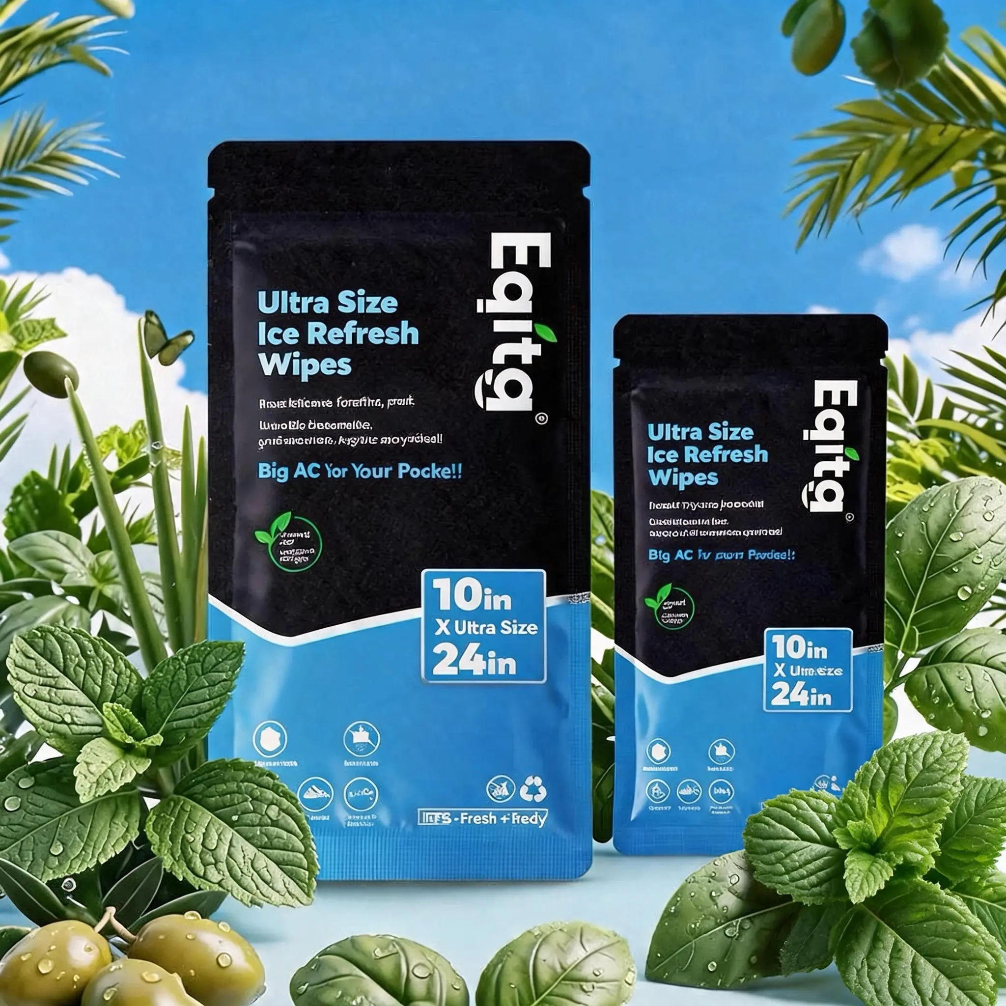 Cooling wipes&Towel for Hot Weather –Instant & Long-Lasting Cooling for Outdoor Performance, No Rinse Large Cooling Body Wipe, Must Have for Summer Travel, Cruise, Concert, Rave, Lake, Gardening & Daily Use