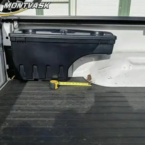 CROSSDESIGN Rear Left Side Plastic Storage Tooling Box Fit For 2007-2018 Chevy Silverado GMC Sierra Car Truck accessories