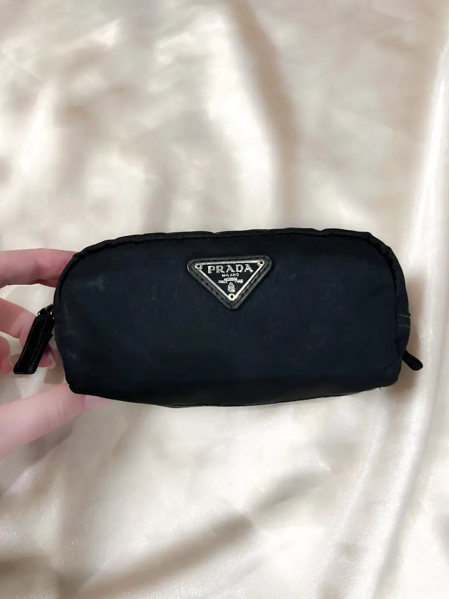 Pre-owned PRADA nylon Small Leather Goods Mini Tessuto Pouch