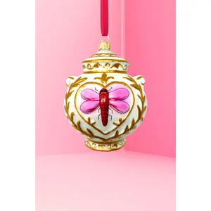 Chateau Rose Dragonfly Jar Ornament