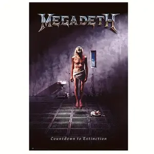 Megadeth 'End of Days' Album Cover Art - 12x18" Unframed Canvas Poster, Metal Print Wall Decor for Office, Classroom & Party