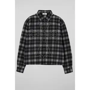 *Rhinestone Cross Flannel
