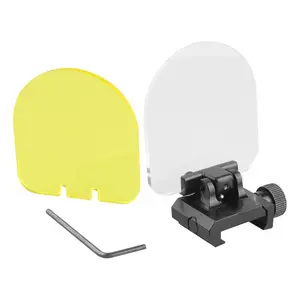 Holographic Metal Dual Lens Protection Shield Set, Round Foldable Protective Lenses, 55 Series, 20mm Base Eyeguard