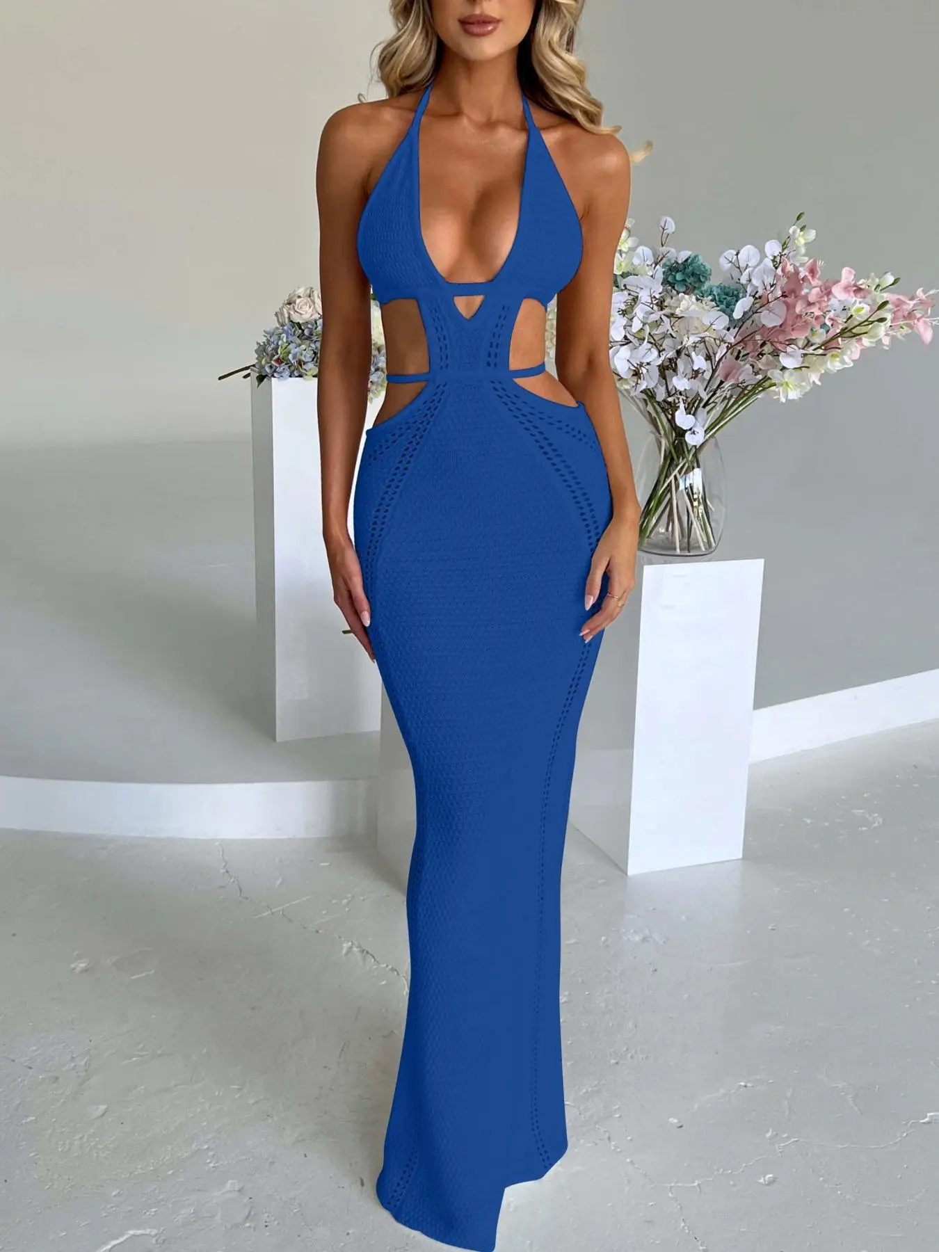 Women's Plain Cut Out Hollow Out Tie Back Cami Dress, Sexy Backless Halter Neck Dress for Party Club Dating Wear, Ladies Home Coming Summer Clothes, Halter Strap Dress - TikTok Shop Women's Plain Cut Out Hollow Out Tie Back Cami Dress, Sexy Backless Halter Neck Dress for Party Club Dating Wear, Ladies Home Coming Summer Clothes, Halter Strap Dress - TikTok Shop