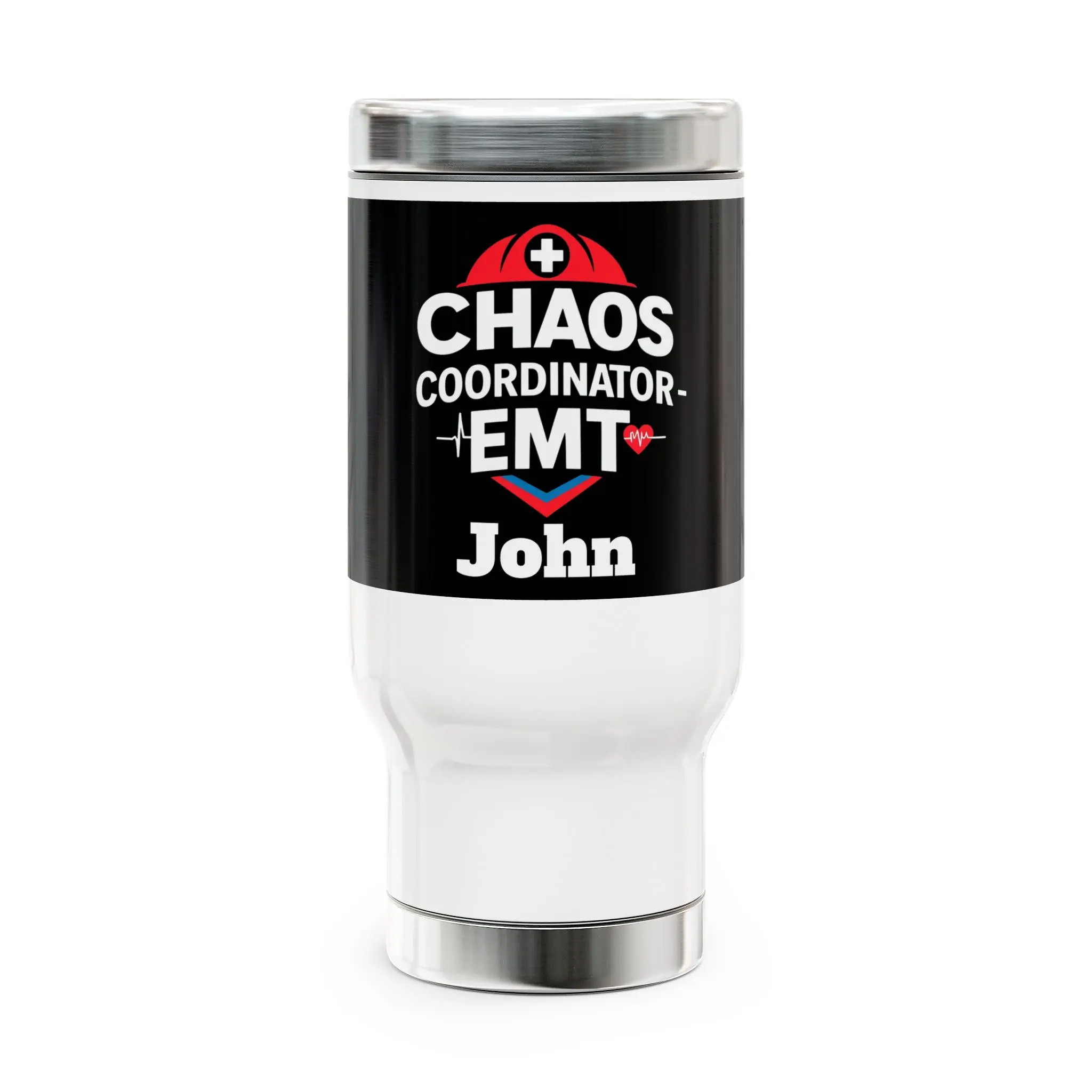 Personalized EMT Travel Mug - Chaos Coordinator Gift, Stainless Steel Coffee Cup, Doctors, Nurses, Medical Professionals, Custom Drinkware,