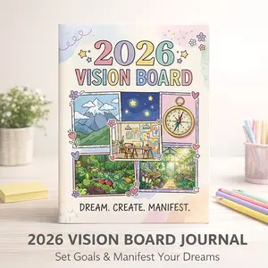 2026 Vision Board Journal Goal Planner & Manifestation Notebook, Aesthetic Self Care Planner with Monthly Vision Boards, Motivation & Productivity Journal..Goal Planner Record Book