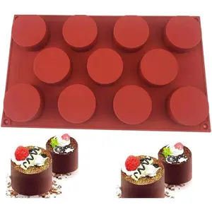 Silicone 11/8/6 Cavity Cylinder Shape Cake Mold For Baking Dessert Ice Cream Mousse Fondant Decorating Tools