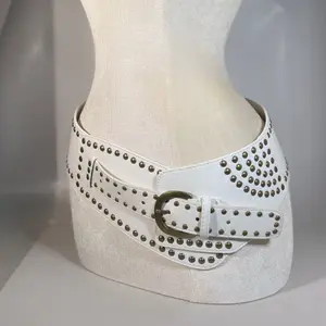 Chic AutumnWinter Horsehair Leopard-Print Fluffy Wide Belt