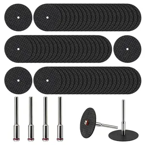 60Pcs 1-1/4 inch Reinforced Fiberglass Rotary Tool Cut Off Wheels with 4Pcs Mandrels