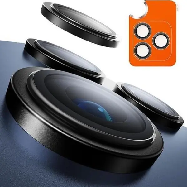 TORRAS Mobile Phone Camera Lens Protector for iPhone 17 Pro Max/17 Pro - 3-Year Ultimate Durability, 1:1 Invisible Fit, Ultra Clarity, Military-Grade 9H+ Aerospace Glass, Anti-Scratch, Metal Frame, Deep Blue, Phone Accessories