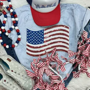 American Flag Sequin Patch