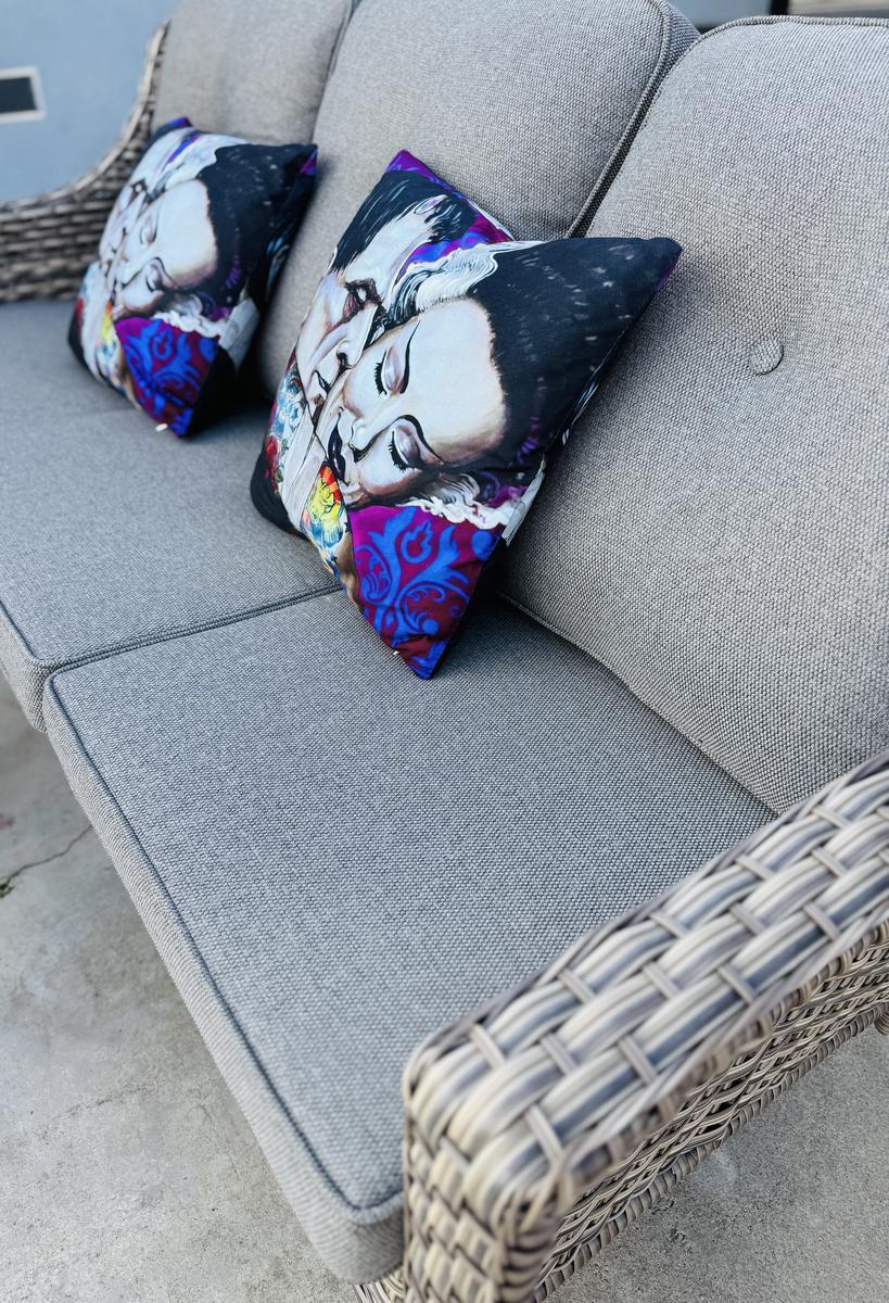 Item: Coffee Wicker Dark Grey Cushion, Coffee Wicker E