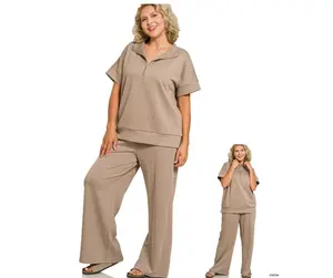 Scuba High Neck Half Zip Top & Pant Set
