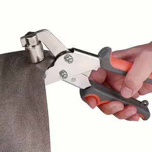 Portable Hole Punch Tool Set, Handheld Hole Puncher for Curtains, Belts, Rope, Sunshade Net, Manual Eyelet Clamp, Adhesive Chicken Eye Installation Tool