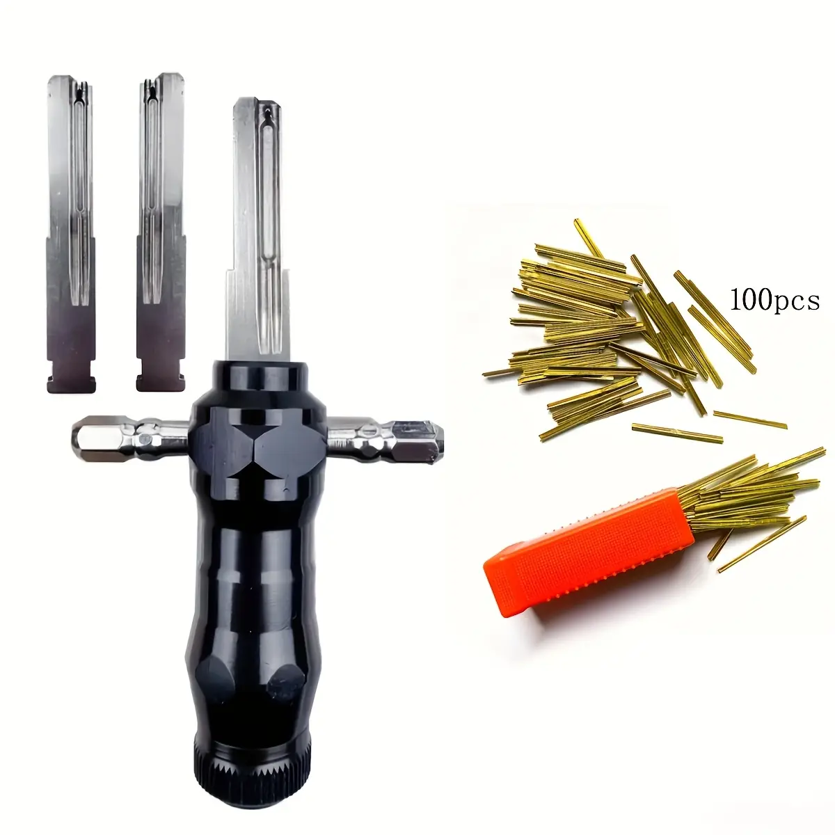 Kaba Quick Tool Set, Includes Handle, Three Replacement Heads, 100 Tin Foil Strips, Easy Operation, Portable Design, Portable Tool Kit, Toolkit