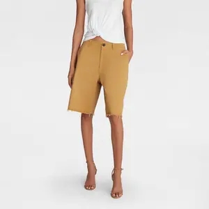KBB by KAHLANA Women's Mid-Rise 'The Twill Bermuda Shorts'
