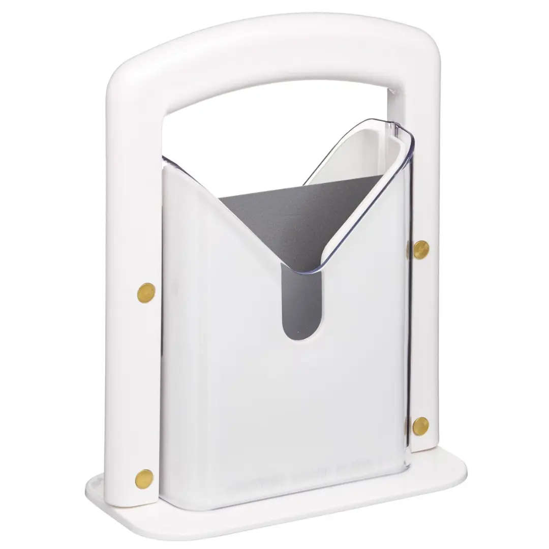 Original Bagel Guillotine Universal Slicer, 9.25-Inch, White