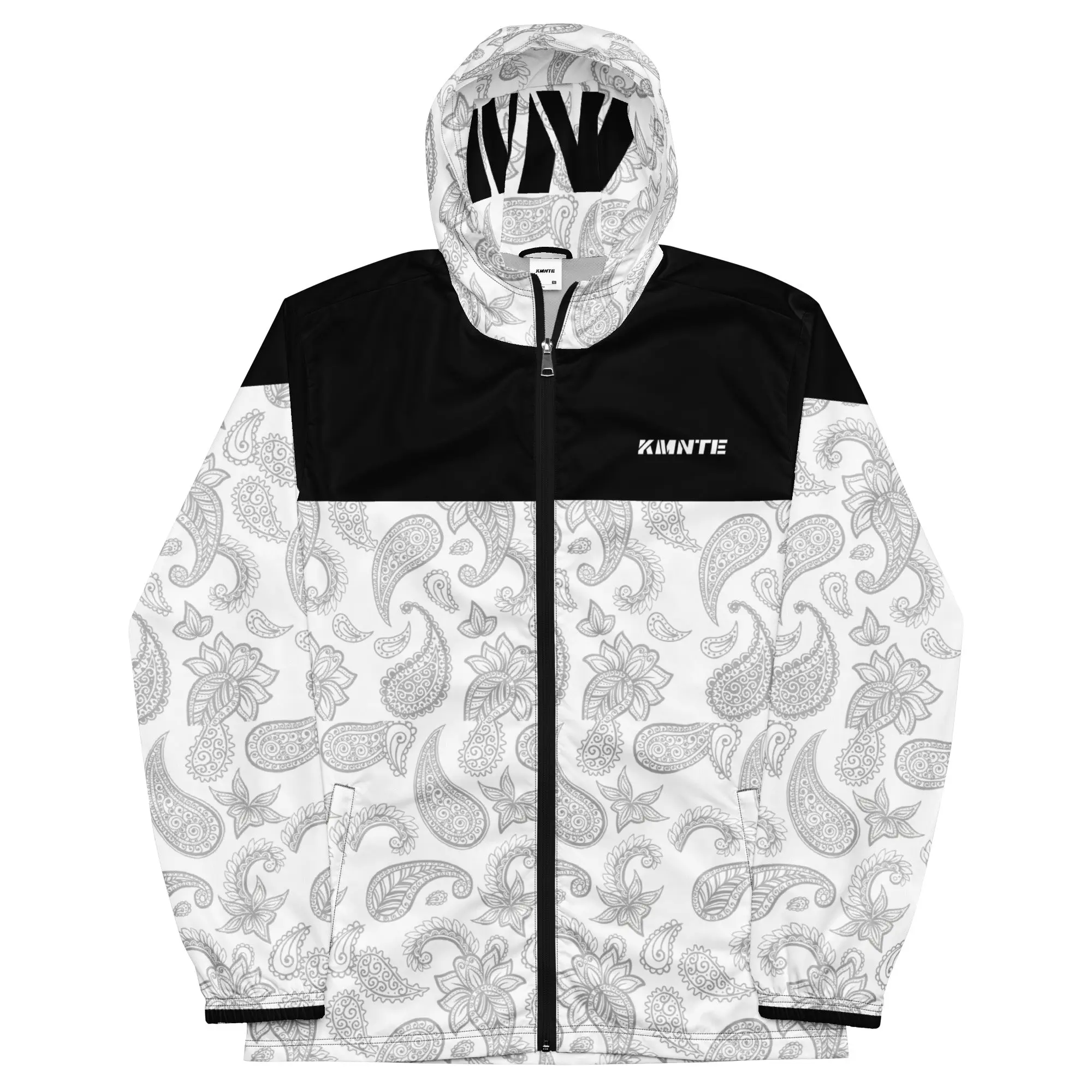 Kimante Paisley White Men’s Windbreaker Jacket